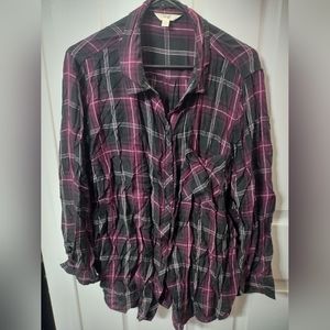 Purple and black top